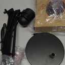 GLOBE Electric 5698601 28" Heavy Base Top Moving Spring Balanced Swing Arm Desk Lamp, Black, On/Off Rotary Switch on Shade, Office Decor, Reading Light, Home Essentials, Room Lighting