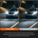 H11 Halogen Headlight Bulbs, 12V 55W H11 Headlight Bulbs, High Beam, Low Beam and Fog Light Replacement, Automotive Headlight Bulbs, No Glare, Super Bright, 2 Pack