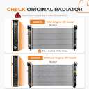 Autoexact 2370 Radiator Compatible with Chevy Silverado Suburban GMC Yukon Sierra Tahoe Escalade Hummer H2 4.3L 4.8L 5.3L 6.0L 6.2L Engine Radiator, 34", with TOC & with EOC
