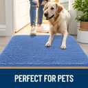 OLANLY Dog Door Mat for Muddy Paws 59x32, Absorbs Moisture and Dirt, Absorbent Non-Slip Washable Doormat, Quick Dry Chenille Mud Mat, Entry Indoor Entryway Carpet for Inside Floor, Cornflower Blue
