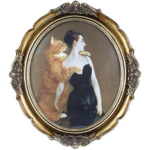 Vintage Oval Picture Frame 10x12 Inch, Bronze Gold Antique Old Photo Frames with Glass Front for Tabletop and Wall Hanging, Art Deco, Photo Gallery, Home Decor, Displays, Gift Ideas