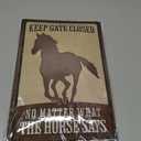LANOLU Vintage Tin Sign - Horse Barn Decor, Outdoor Horse Decor, 12x8"