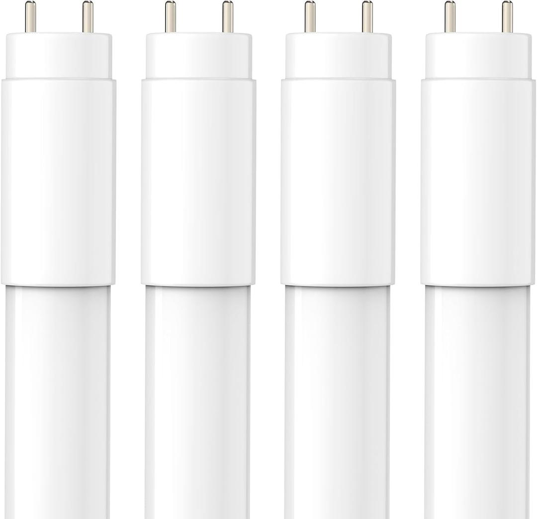 JESLED 4 Pack T8 LED Tube Lights 4FT, Fluorescent Replacement, 48 Inch, 14W, 2450LM,4000K, Single or Double End Power, Type A+B, Plug and Play or Ballast Bypass, Frosted
