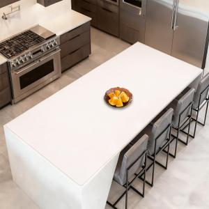 84''x24'' Extra Large Silicone Mat for Kitchen Counter, Heat Resistant Countertop Protector, Non-Slip Waterproof Kitchen Island Mat, Easy to Clean, Semitransparent