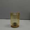 Battery Operated Lamp, Cordless Table Lamp with Timer, Desk Bedside Lamps with LED Warm Light, Glass Small Table Lamp for Bedroom, Bathroom, Living Room, Home Decor - Amber