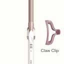 Conair Double Ceramic -Inch Curling Iron with Claw Clip, -Inch Barrel Creates Tight Curls, Hair Curler for Use on Short, Medium, & Long Hair, White/Rose Gold