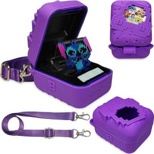 JCHPINE Silicone Cover Case for Bitzee Disney Interactive Digital Pet and Case, Protective Skin Sleeve for Bitzee Disney Virtual Electronic Pets (Purple)