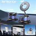VIPWISE Magnetic Phone Holders for Your Car [89+LBS Suction & 3200gf Magnetic] 360° Adjustable Magsafe Car Phone Mount, Vacuum Suction Cup Car Mount for iPhone 17 Pro Max 16 15 14 13 12 Air Plus