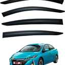 Yakitoko Window Visors Vent Sun Shade Rain Guards for Toyota Prius 2016-2022 Black 4PCS