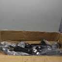 Black Poly Coated Fender Mounting Brackets Kit - Durable Adjustable Trailer Fender Brackets for Dump Trucks Flatbed Trucks Dual Rear Wheels Semi Truck Fender Accessories (One Side)