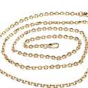 HAHIYO Mini Pochette Purse Chain Strap Thin Wide 6mm for LV Length 59.1 inches Thick 2mm Shiny Gold for Shoulder Cross Body Sling Handbag Wallet Clutch Comfortable Flat Metal Strap (Pack of 1)