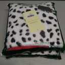 2 x Cosrea Women Halloween Costume Black and White Spotted Dog Shawl Faux Stole for Adult (White)