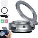 Pack of 2 Electric Vacuum Magnetic Car Phone Mount, 360° Rotatable Car Suction Phone Mount, Vacuum Magnetic Phone Holder, Strong Suction for Car & All Smooth Surface,Compatible with All Phone Types (Silver)