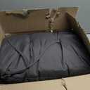 IASEAHK Outdoor Bench Cushion 48x18x5 Inch, Waterproof & Fade-Resistant Patio Furniture Cushions, Tufted Memory Foam Indoor/Outdoor Cushions for Couch Swing with Non-Slip Backing & Straps, Dark Grey