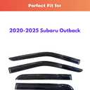 KPY Rain Guards Fit for 2020-2025 Subaru Outback, Out-Channel Window Visors Vent Wind Deflectors 4PC, Car Accessories for 20-25 Outback