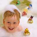 24 Pack Christmas Rubber Ducks Bath Toys for Kids Boys Girls Toddlers Christmas Party Favors Stocking Stuffers Gifts