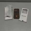 Silicone Case for iPhone 16 Pro with Finger Hand Wrist Strap Kickstand Stylish Leopard Cheetah Phone Case for Women Men Slim Shockproof Protective Cover, Brown