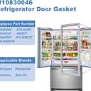 Upgrade W10830046 Refrigerator Door Gasket Seal, Freezer Door Seal Compatible with Whirlpool KitchenAid Jenn-Air Kenmore Fridge, Replaces PD00040604, W1016399, W10443241, 4502677, 42.67"x 16.92"