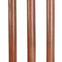 Wooden Cricket Wicket Stumps Multi-Surface Placement with Wood Base. 3 Wickets and 2 Bails