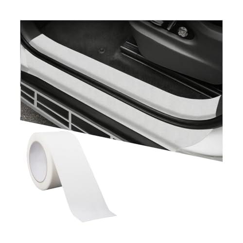 FALVFUN Car Door Edge Guard Sill Protector, Anti Collision & Scratch Vehicle Adhesive Wrap Film for Threshold Paint Protection, Waterproof Sill Trim Strips, Universal Automotive Accessories (White)