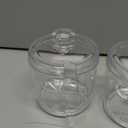 LemonRoad Set of 3 Clear Acrylic Sugar Bowl with Lid and Spoon for Coffee Bar Accessories, 7oz Tea Sugar Coffee Containers Salt Canister Spice Jars, Kitchen Seasoning Box Condiment Pots with Labels