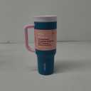 Owala Stainless Steel Triple Layer Insulated Travel Tumbler with Spill Resistant Lid, Straw, and Carry Handle, BPA Free, 40 oz, Dusty Pink