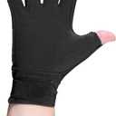 OTC Resting Splint Glove, 5 Finger Semi-Rigid Splints, Open Tips, Black, Right Hand, Large