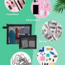 2 x 4 Pack Mini Cosmetic Bags for Lipsticks, Small Mesh Makeup Bag with Zipper for Home Office Purse Multipurpose Nylon Bag (Black)