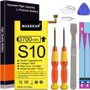 MAXBEAR Galaxy S10 Battery, (Upgraded) 3700mAh 3.85V Li-Polymer Replacement Battery EB-BG973ABU for Samsung Galaxy S10 SM-G9730 with Repair Tool Kit