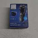 Philips Norelco Shaver 3900 Series, Wet and Dry Electric Shaver, P-Cap, Travel Pouch, Charging Stand, Storm Blue, Model S3341/92 (Silver New)