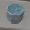 Proposal Ring Storage Box 3 Slots Vintage Velvet Ring Organizer with Detachable Lid Valentine's Day Ring Box (Baby Blue)