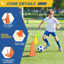 12 Inch Durable Cones, 24pcs Versatile Plastic Traffic Cones and Soccer Cones for Sports Training, Agility Drills, Parking Safety, Basketball Training, Football Training.