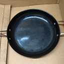 Anolon Everlast N2 Carbon Steel Frying Pan/Skillet with Helper Handle Compatible with All Cooktops, Metal Utensil Safe, 12 Inch - Black