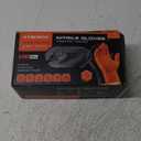 10mil Nitrile-Gloves Disposable-Black Chemical-Resistant Rubber - Mechanic Gloves Heavy Duty, Latex Free, Diamond Grip (100, X-Large)