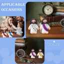AKFAHOIF 60PCS Little Jesus Figures, Mini Jesus Figurines in Bulk, Multicolor Tiny Jesus Figures, Miniature Figurines to Hide and Seek Religious Gifts for Easter Egg Stuffers