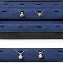 Premium PU Leather Jewelry Necklace Pendant Tray 16 Grid Jewelry Organizer Tray for Necklace Display Organizer