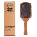 Ecotrees Wooden Paddle Hair Brush, Air cushion massage comb,Anti Static Detangling Paddle Brush for Reducing Hair Breakage