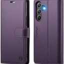 FLIPALM Wallet Case for Samsung Galaxy A36 5G, RFID Blocking Credit Card Holder, PU Leather Folio Flip Kickstand Protective Shockproof Cover for Galaxy A36 (Purple)
