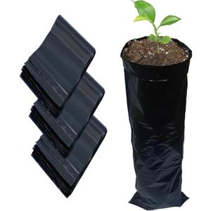 Basima Thick Black Plastic Ziplock Grow Bags for Vegetables & Strawberries, Reusable Polypropylene Planting & Storage Bags, 30 PCS