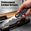 Blibaba Carbon Scraper Tool - Multi-Surface Carbon Removal Tool, Stainless Steel Scraper for Cleaning Hard-to-Reach Areas, Ergonomic Handle for Precision Maintenance