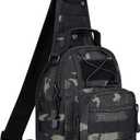 G4Free Outdoor Tactical Bag Backpack, Military Sport Bag Pack Sling Shoulder Backpack Tactical Bag for Every Day Carry (Black)