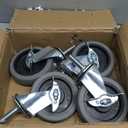 4 Inch Caster Wheels, 1/2"-13 Inch Course Threaded Stem Caster Set of 4 with Side Brake, Heavy Duty TPR Swivel Caster Wheels for Dolly Cart, Wire Shelving Industrial Screw in Casters