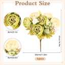 Olgaa 4 Bunches Peonies Artificial Flowers Faux Flowers Bouquet Silk Peony Hydrangea for Vase Wedding Centerpiece Bridal Shower Garden Party Home Decor (Green)