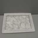Real Natural Marble Tray for Bathroom, Vanity, Kitchen and Desktop, Rectangle Genuine Marble Stone Tray for Jewelry, Cosmetics, Candles, Lotion, Perfume and Home Decor