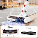 Tikom V750 Cordless Vacuum Cleaner for Home, 45000Pa/500W Stick Vacuum with LED Display, Charging Wall Dock, Anti-Tangle, Lightweight Handheld Vacuum for Pet Hair, Hard Floor, Carpet, White