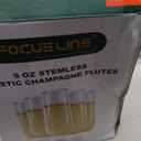 FOCUSLINE 24 Pack 9 Oz Clear Plastic Champagne Flutes, Stemless Plastic Champagne Glasses Clear, Heavy Duty Toasting Glasses, Shatterproof and Disposable Cups Perfect For Any Party
