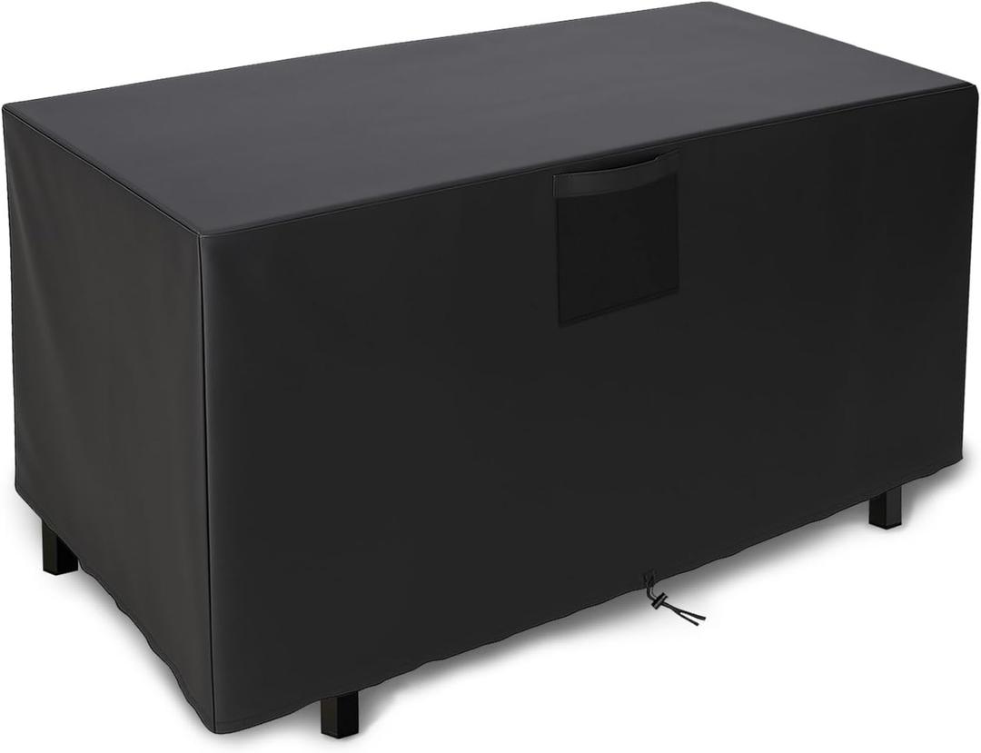 Square Fire Pit Cover, Upgraded Heavy Duty Fabric with Air Vent and Drawstring Fit for 48 Inch Outdoor Fireplace Cover & Fire Pit Table, 100% Waterproof & Tear Resistant 48x28x24 Inche Square Fire Pit Cover, Upgraded Heavy Duty Fabric with Air Vent and Drawstring Fit for 48 Inch Outdoor Fireplace Cover & Fire Pit Table, 100% Waterproof & Tear Resistant 48x28x24 Inche