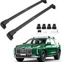 Powerty 268LBS Roof Rack Cross Bars for 2019-2025 Hyundai Palisade SE/SEL/XRT/Limited/Calligraphy with Fulsh Side Rails, Lockable Aluminum Roof Crossbars Rooftop Luggage Racks for Palisade Accessories