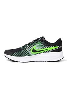 Nike Men's Run Defy Road Running Shoes, Black/ Green Strike-Green Shock-White, 10.5