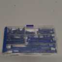 WenSilon(49 PCS) 1/4" Concrete Screw Anchor Kit Blue Flat Head for Anchoring to Masonry, Block or Brick Stucco